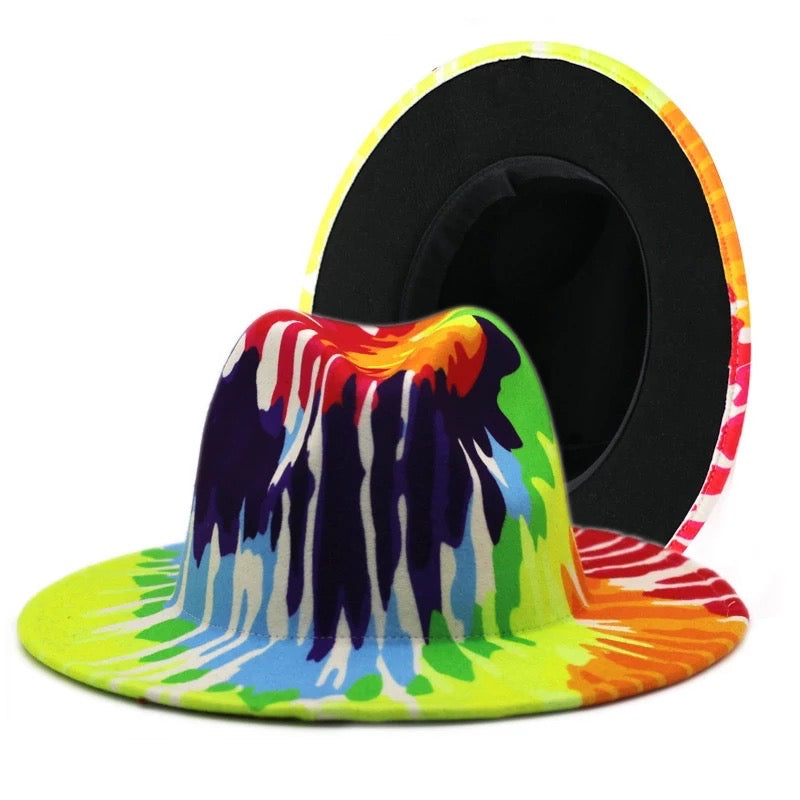 Tie Dye Fedora Hat