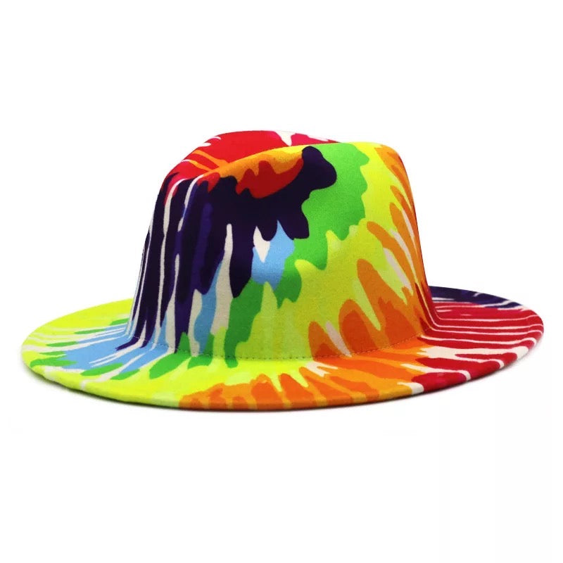 Tie Dye Fedora Hat